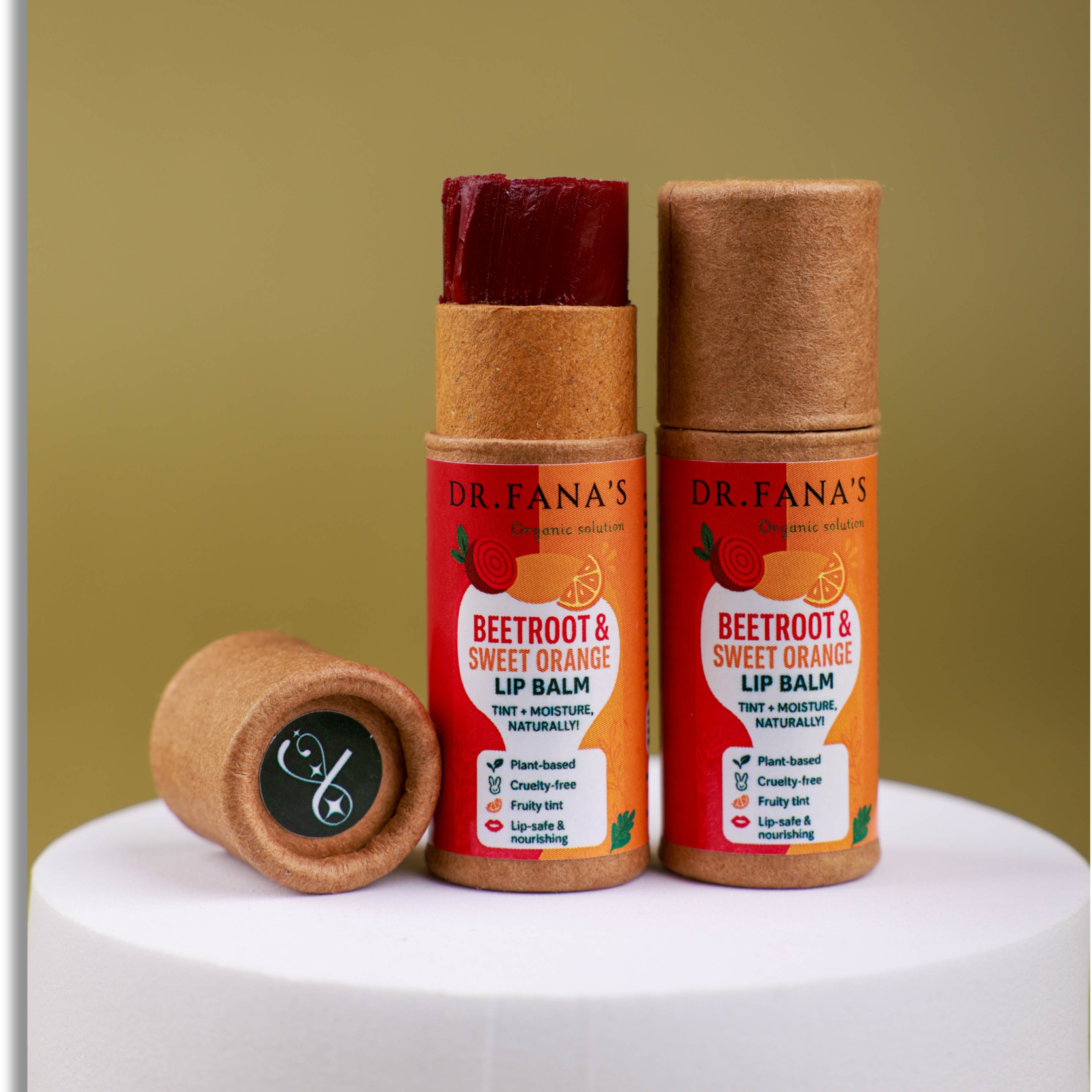 Beetroot and sweet orange lip balm